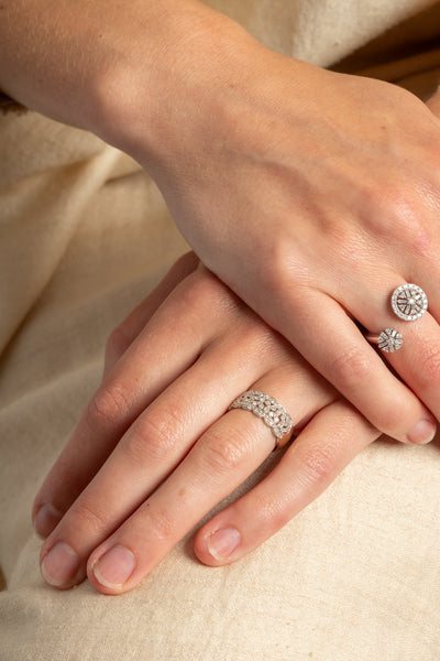 14K White Gold Diamond Lacey Band