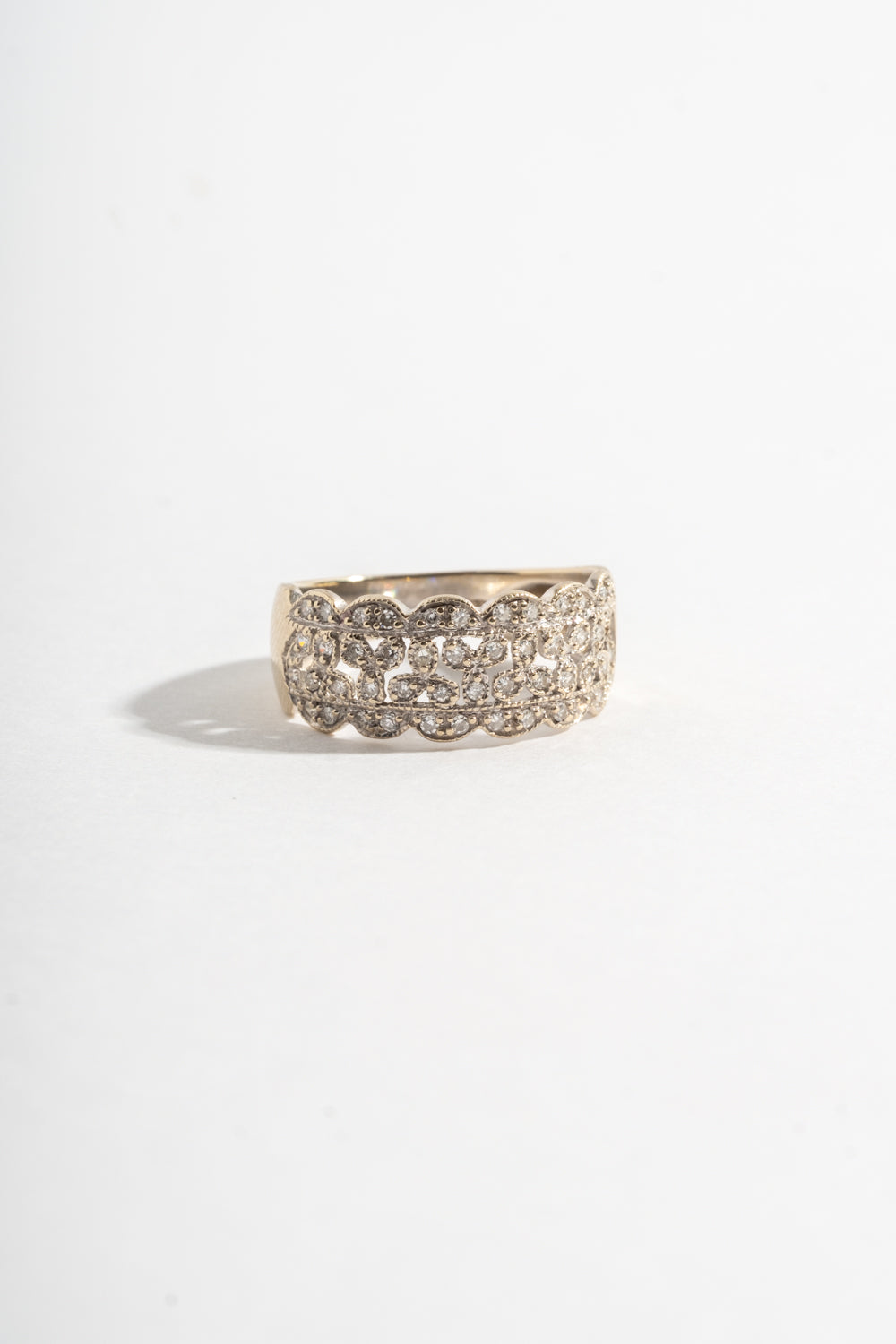 14K White Gold Diamond Lacey Band