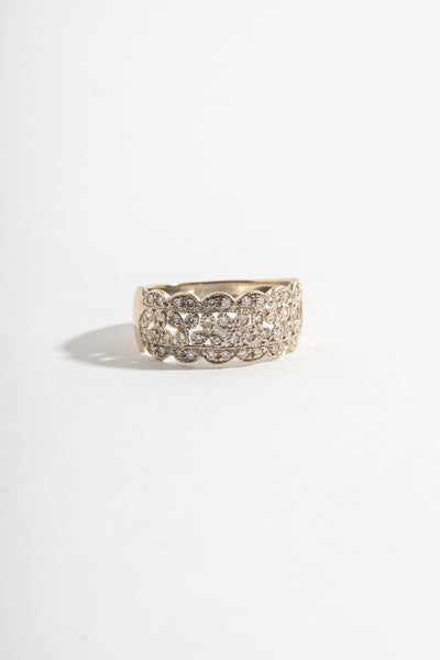 14K White Gold Diamond Lacey Band