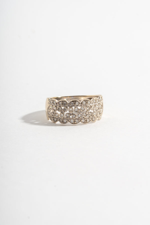 14K White Gold Diamond Lacey Band