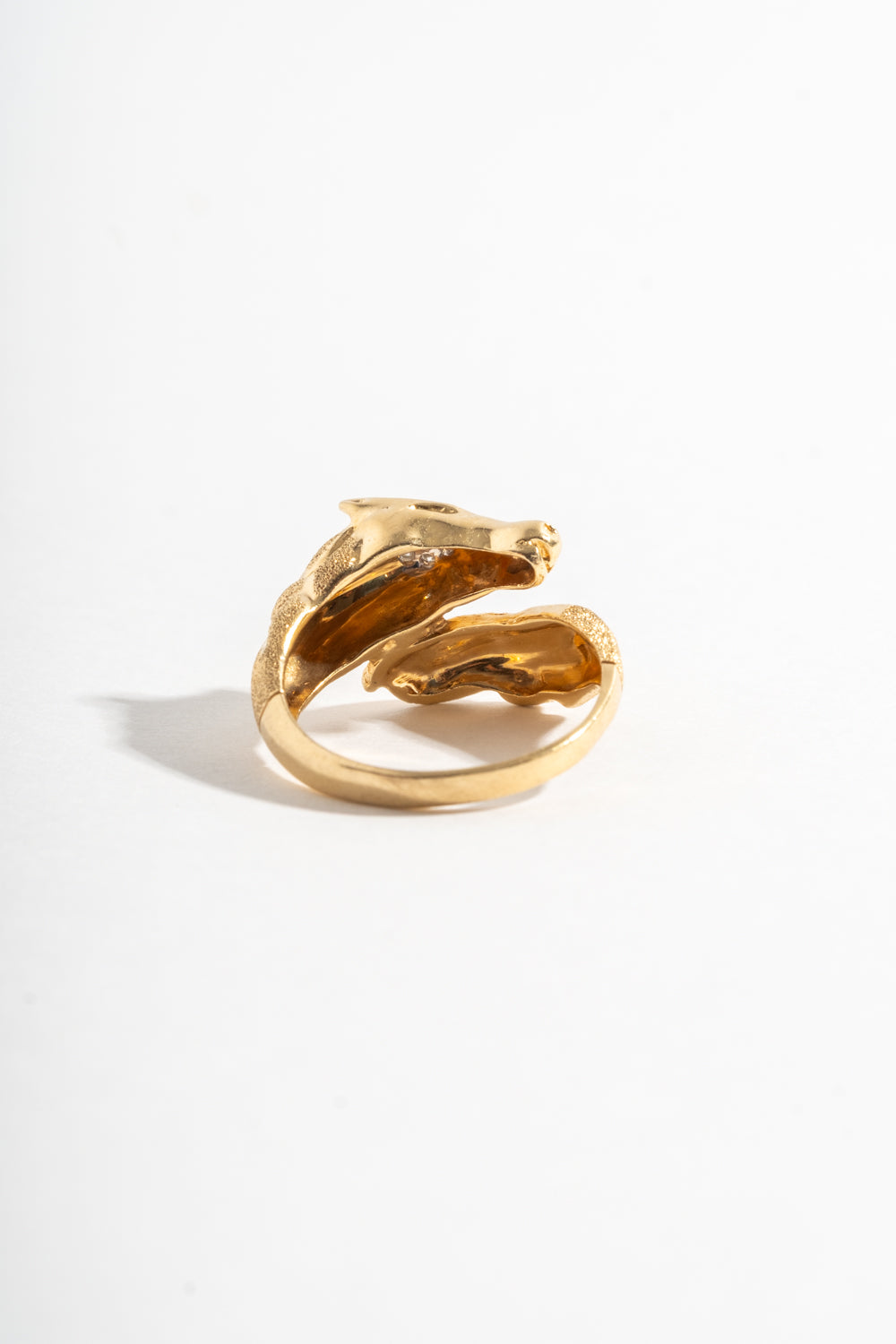 14K Modern Diamond Horse Ring