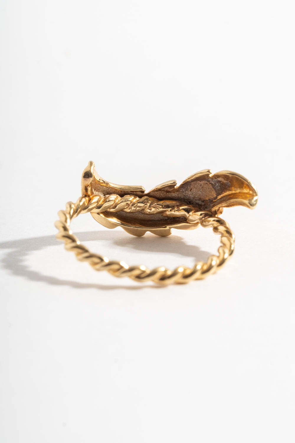 14K Feather Guard Rings Circa 1960's