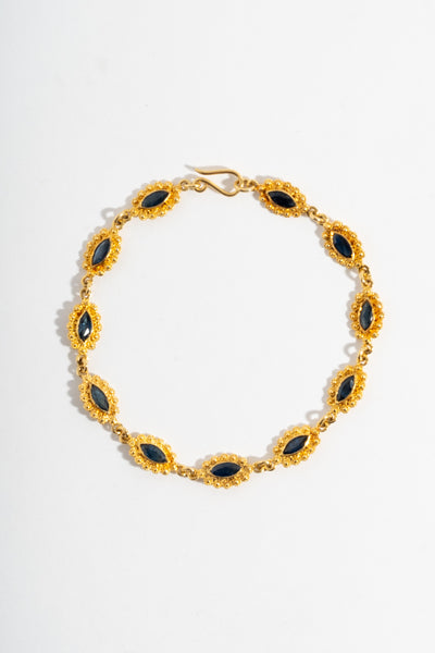 18K Sapphire Navette Bracelet