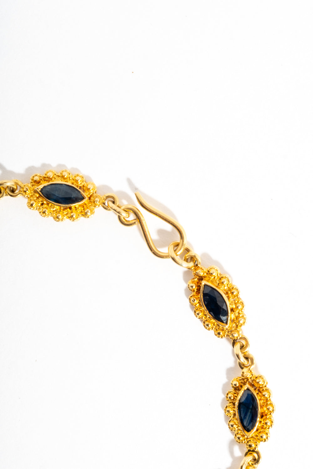18K Sapphire Navette Bracelet