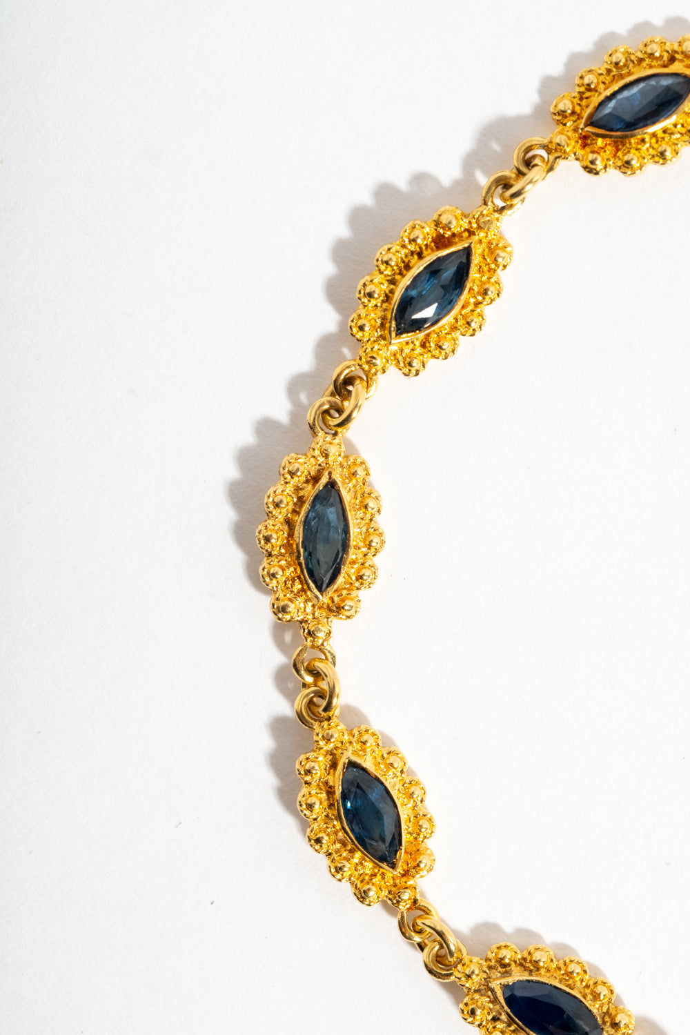 18K Sapphire Navette Bracelet