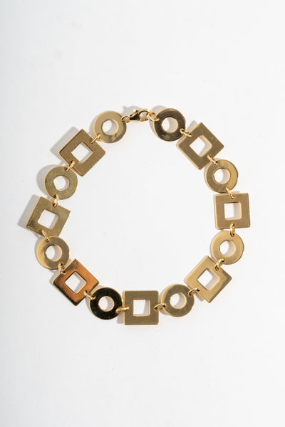 14K Geometric Shapes Bracelet