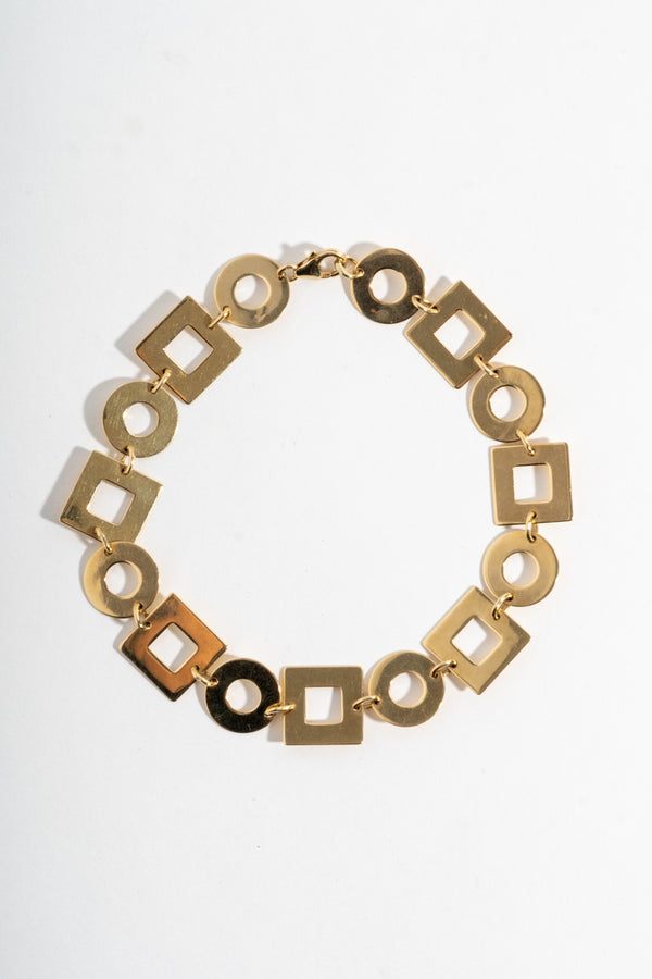 14K Geometric Shapes Bracelet