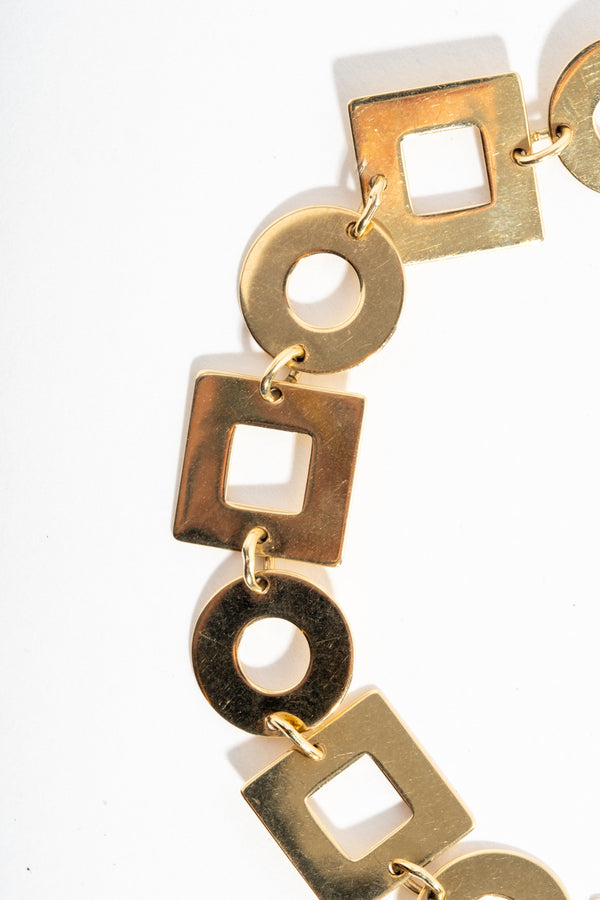 14K Geometric Shapes Bracelet