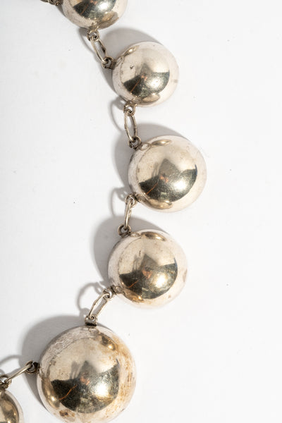 Sterling Half Orb Choker Necklace