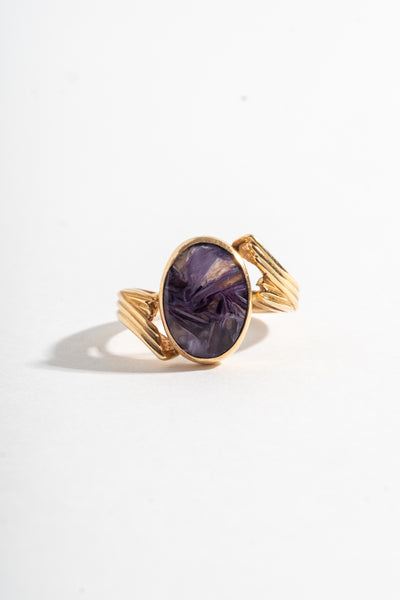 14K Charoite Ring