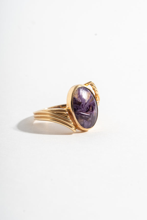 14K Charoite Ring