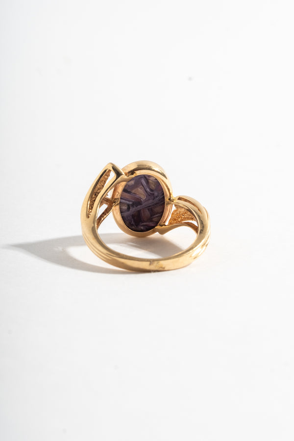 14K Charoite Ring