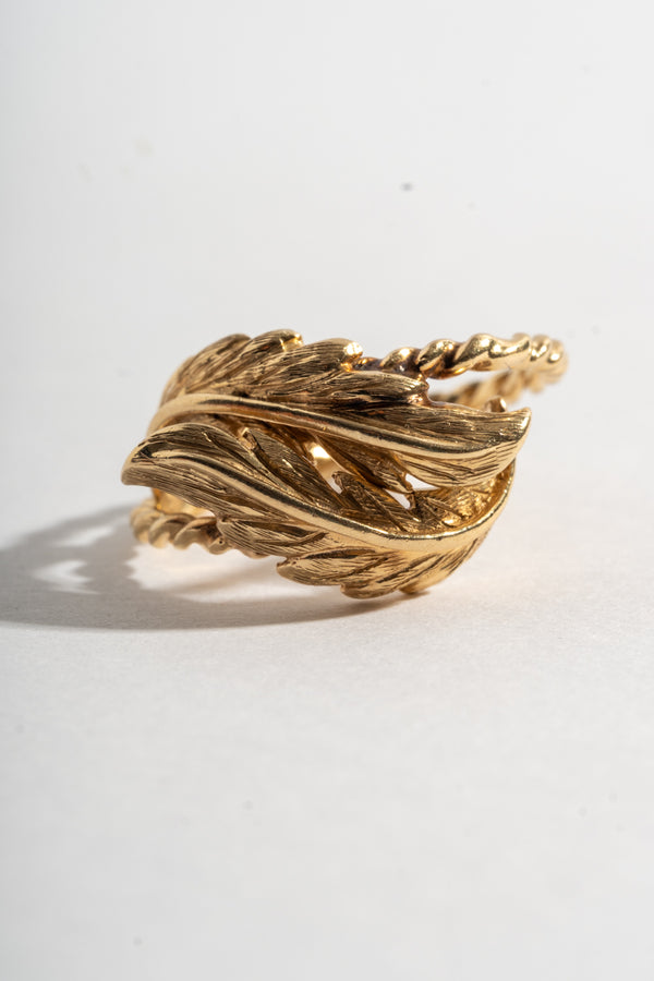 14K Feather Guard Rings Circa 1960's