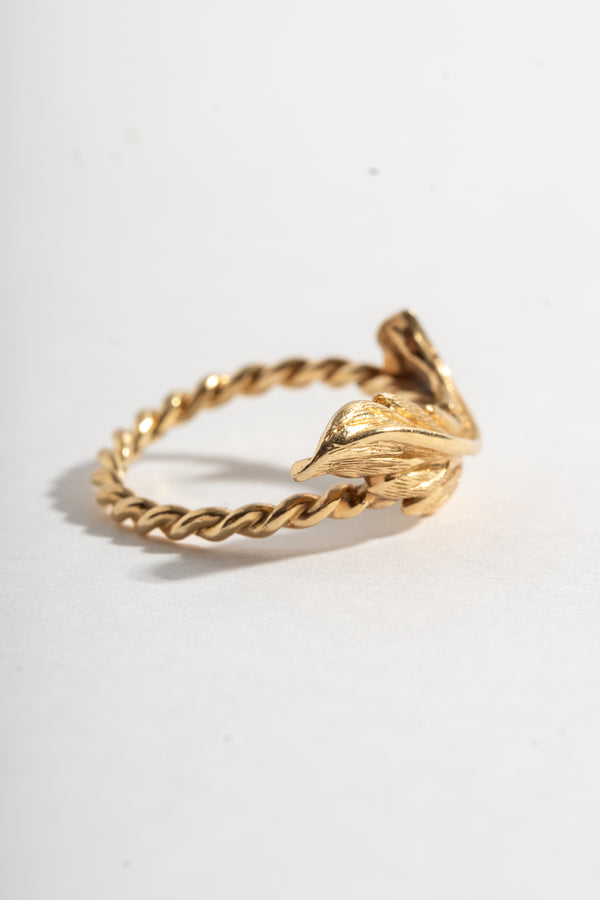 14K Feather Guard Rings Circa 1960's