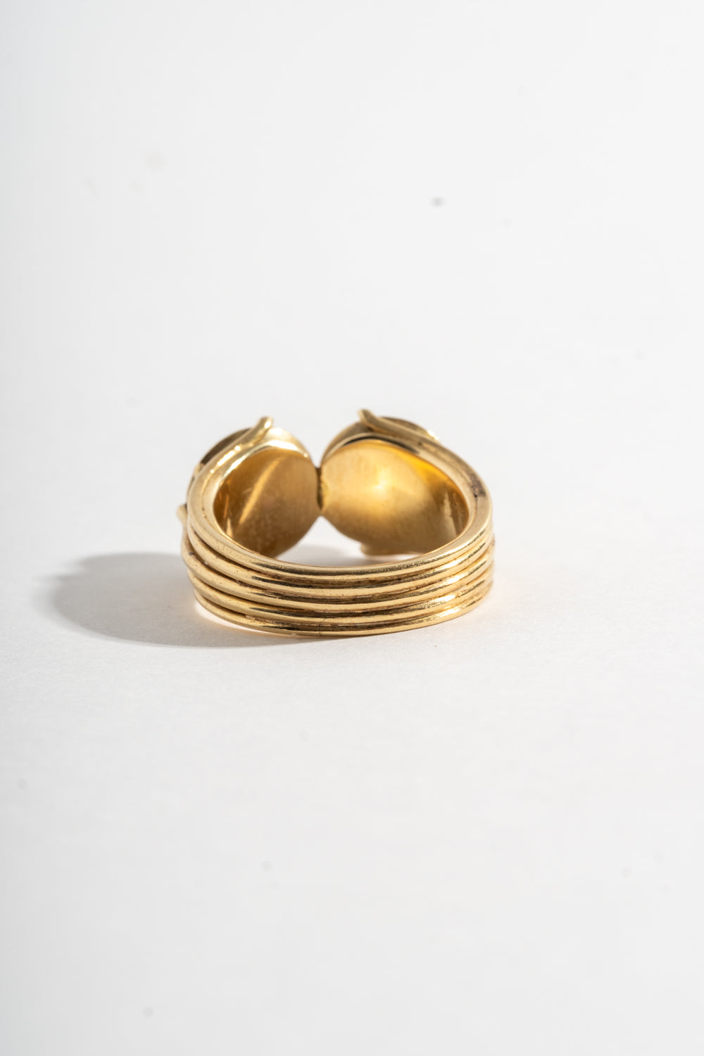 14K Modern Double Pearl Ring