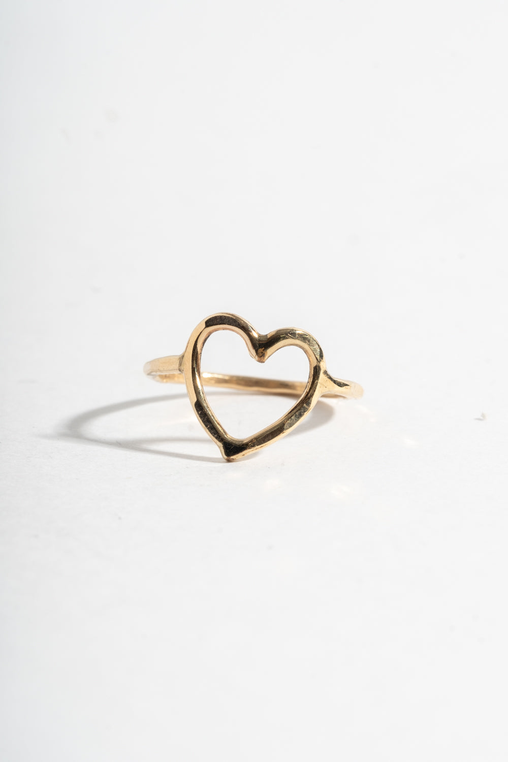 14K Open Heart Ring