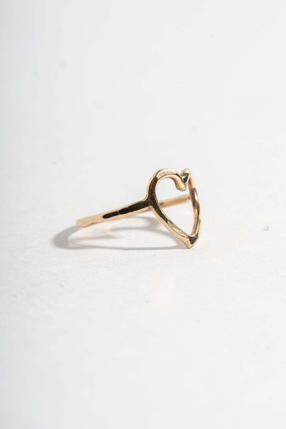 14K Open Heart Ring