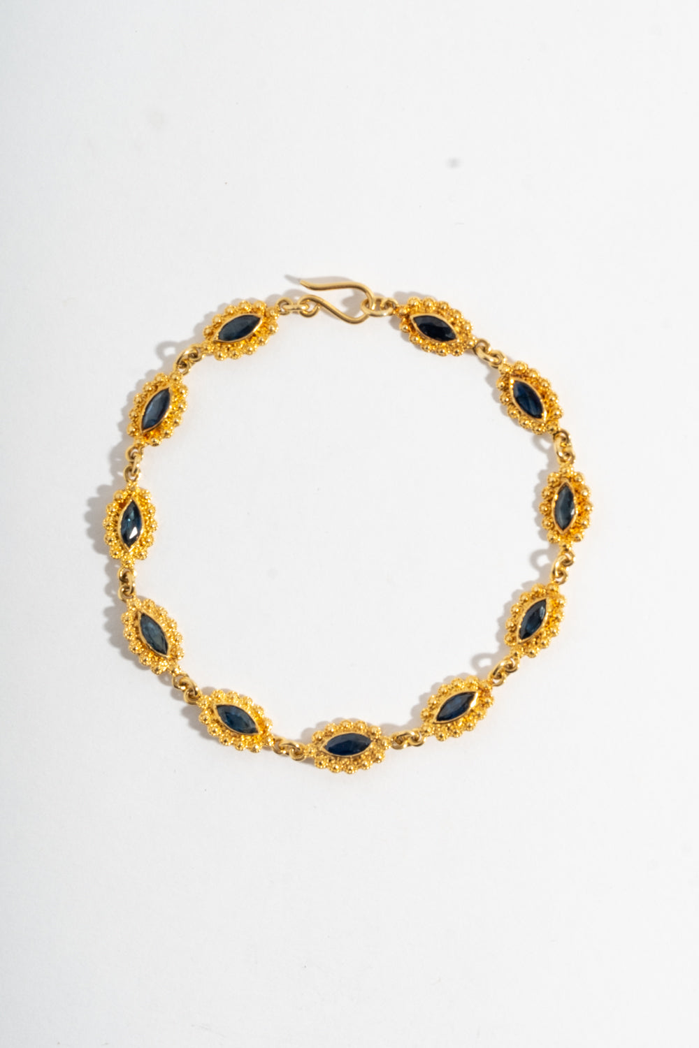 18K Sapphire Navette Bracelet