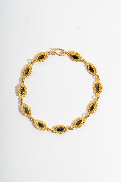 18K Sapphire Navette Bracelet