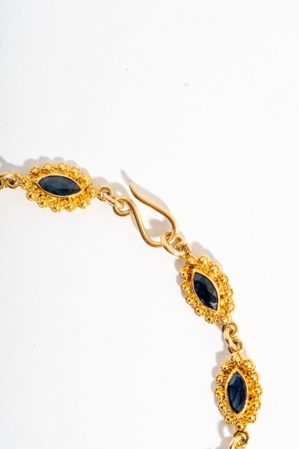 18K Sapphire Navette Bracelet