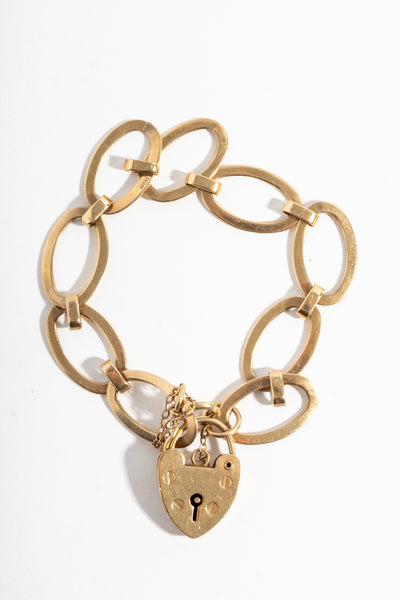 9K English Suffragette Lock Bracelet