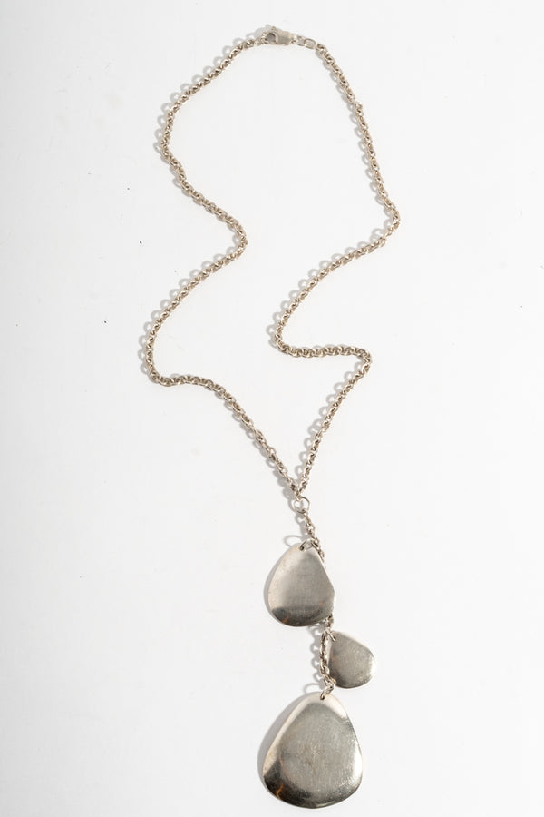 Sterling Mid Century Petal Necklace