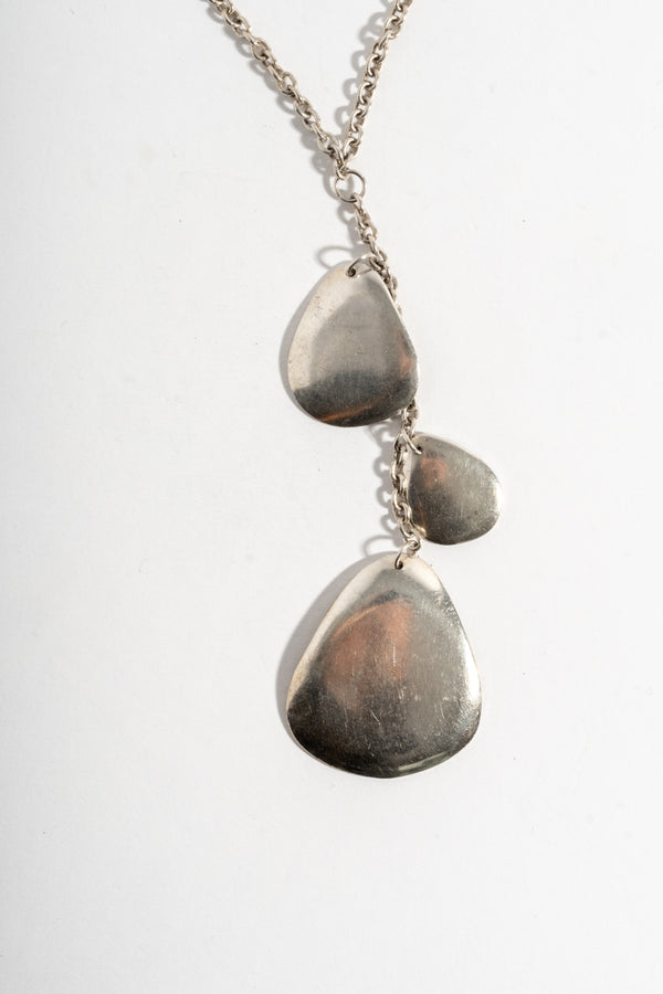 Sterling Mid Century Petal Necklace