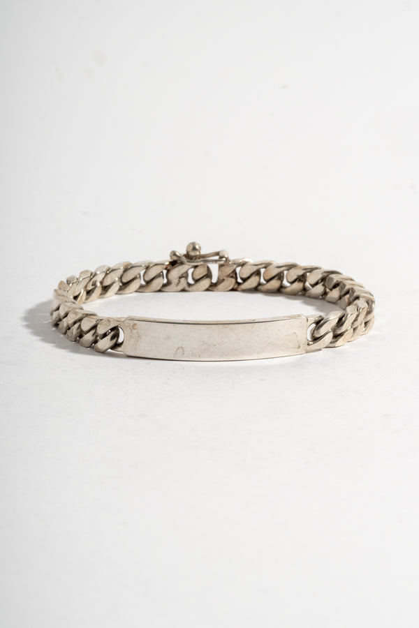 Sterling Curb Chain ID Bracelet 2