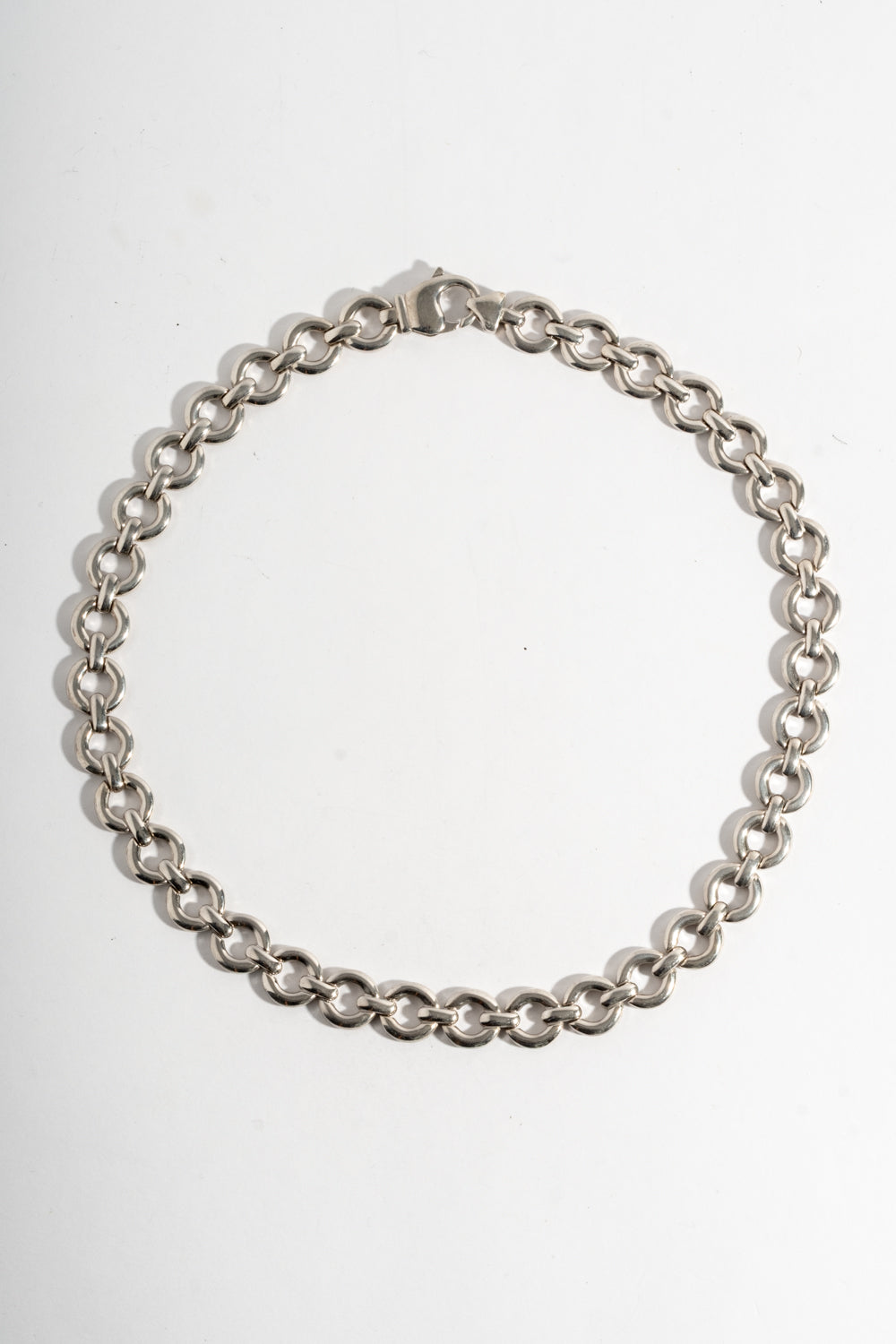 Sterling Circle Link Chain Necklace