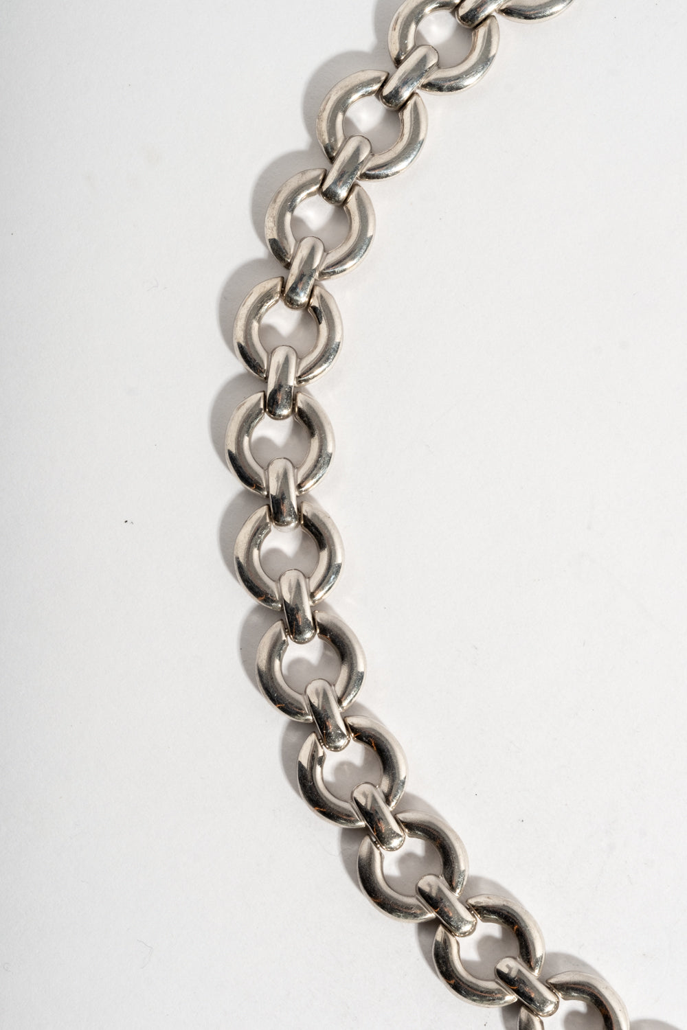 Sterling Circle Link Chain Necklace