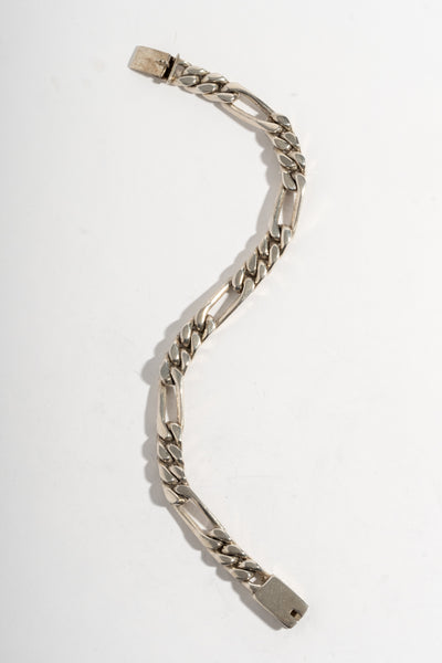 Sterling Figaro Chain Bracelet 2