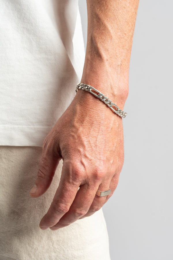 Sterling Figaro Chain Bracelet 2