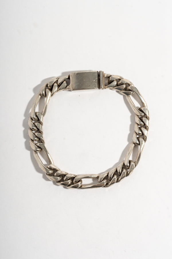 Sterling Figaro Chain Bracelet 3