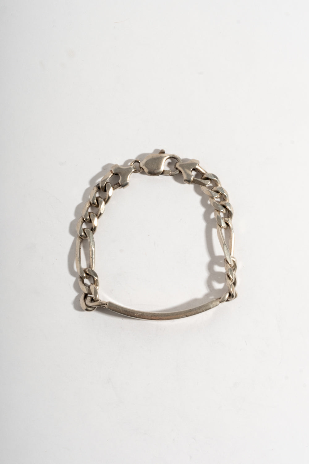 Sterling Figaro Chain ID Bracelet 2