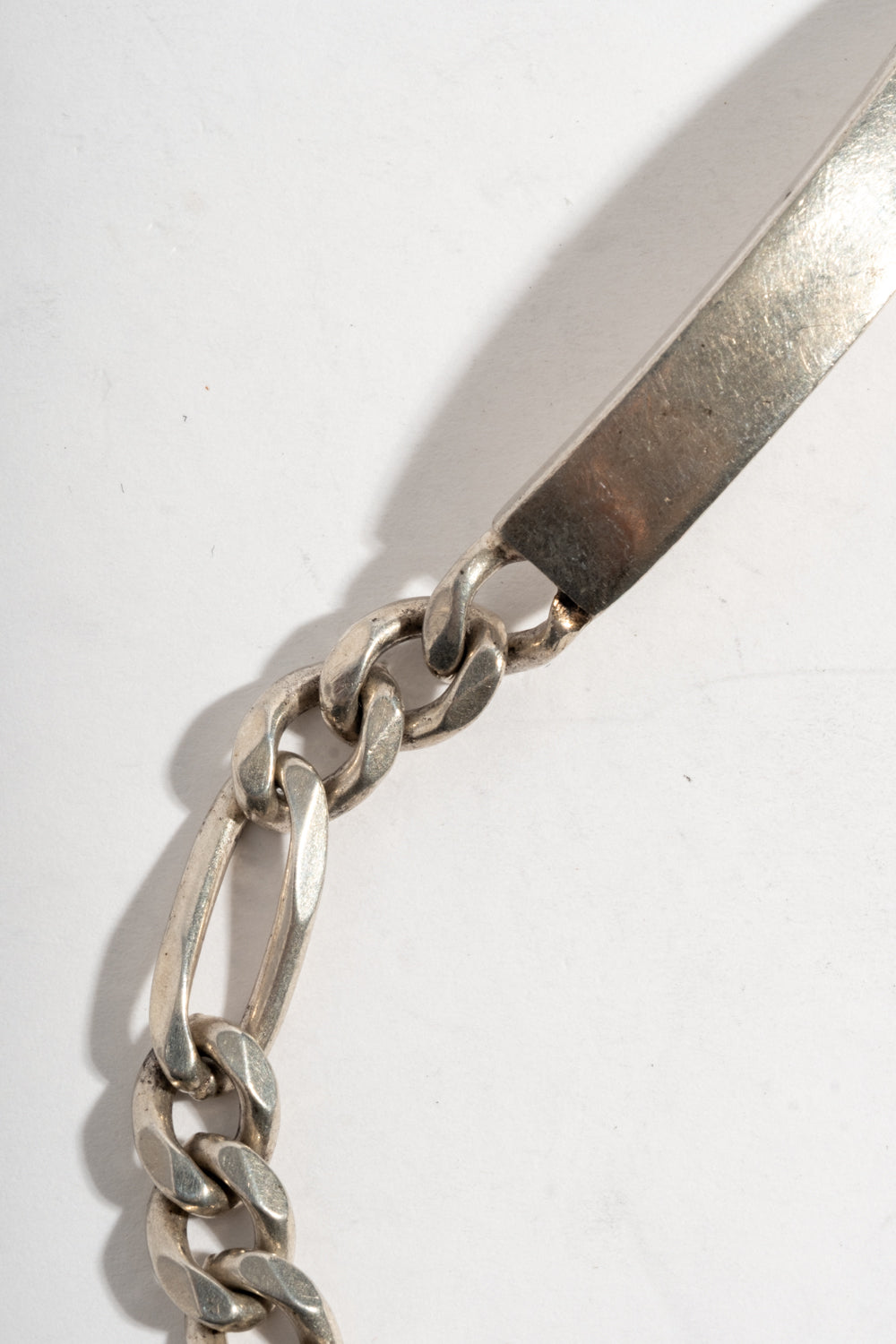 Sterling Figaro Chain ID Bracelet 2