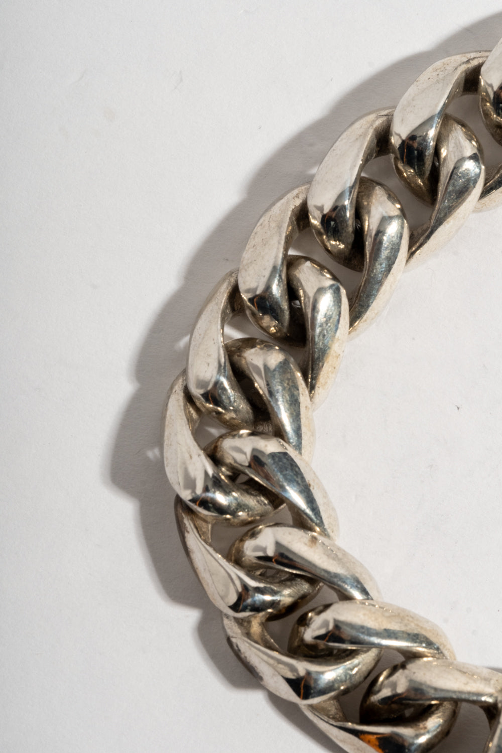 Sterling Heavy Rounded Curb Chain Bracelet
