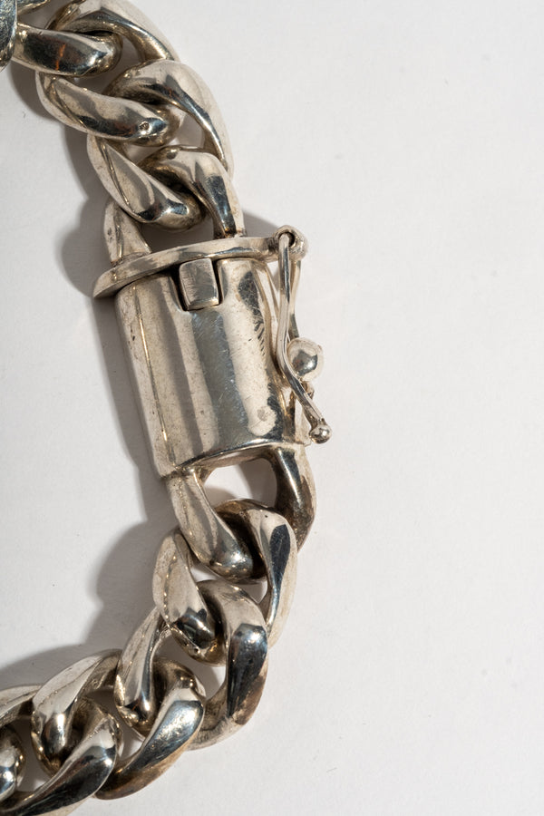 Sterling Heavy Rounded Curb Chain Bracelet