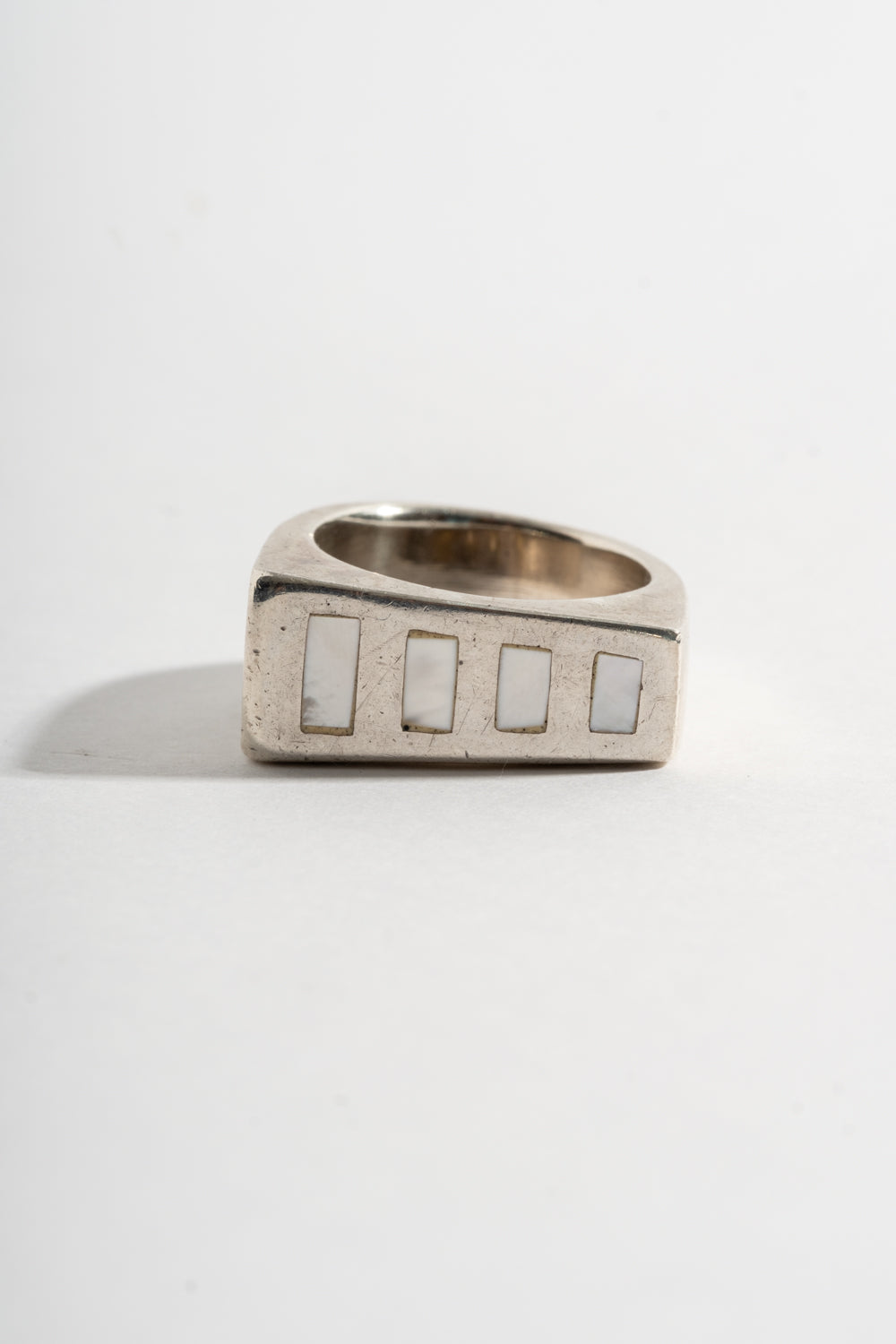 Sterling Modern MOP Inlay Ring