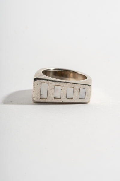 Sterling Modern MOP Inlay Ring