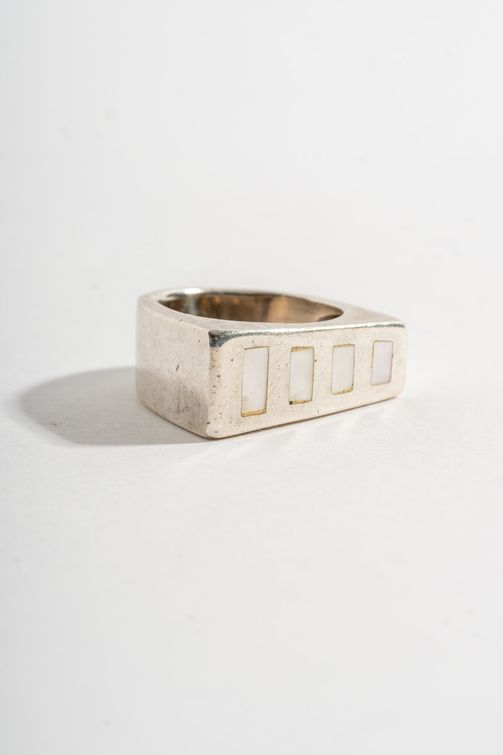 Sterling Modern MOP Inlay Ring