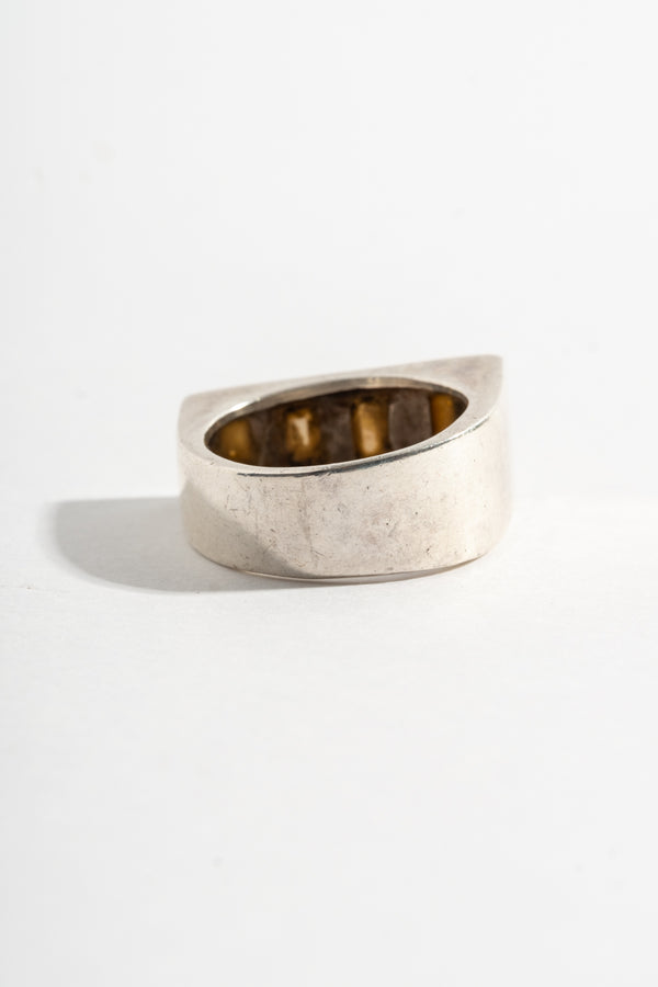 Sterling Modern MOP Inlay Ring