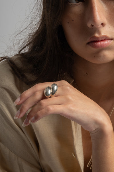 Sterling Modern Overlap Ring