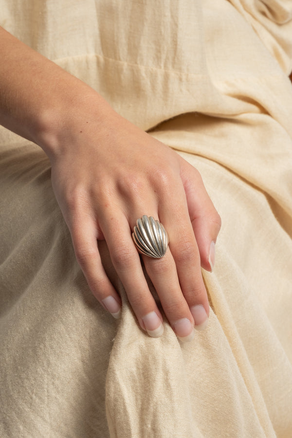 Sterling Modern Shell Ring