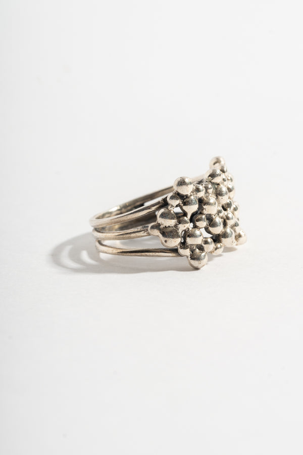 Sterling Modern Wide Bubble Ring