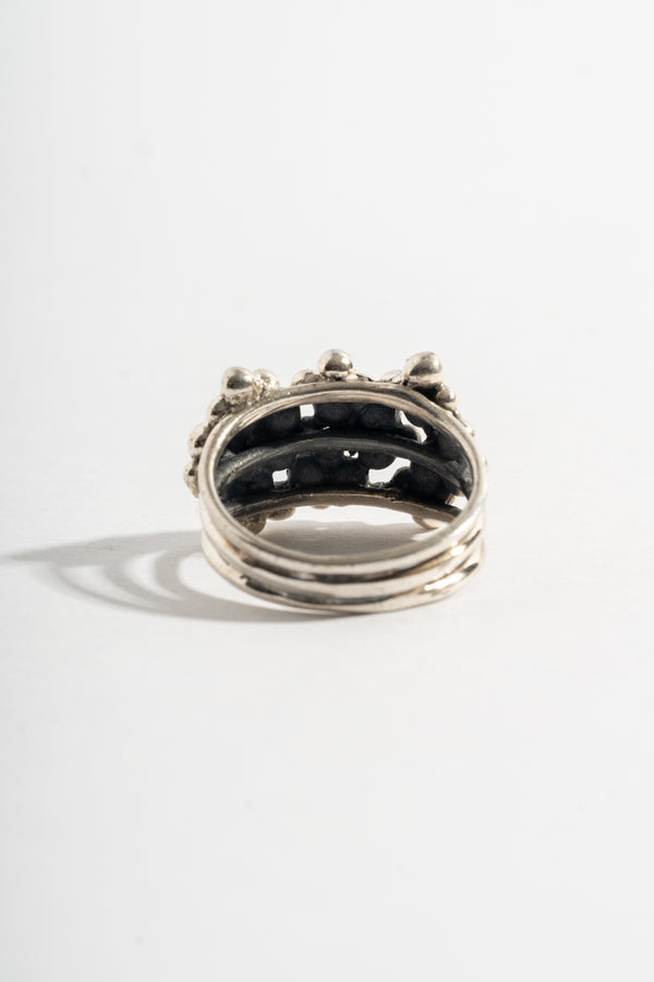Sterling Modern Wide Bubble Ring
