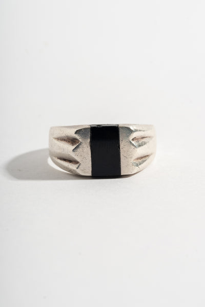 Sterling Onyx Inlay Ring