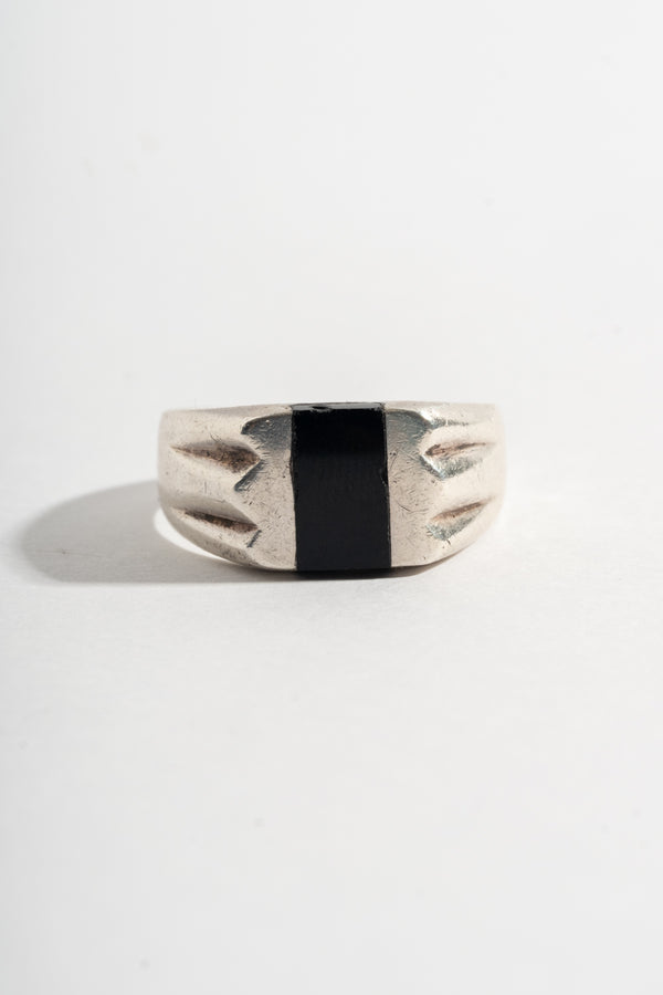 Sterling Onyx Inlay Ring