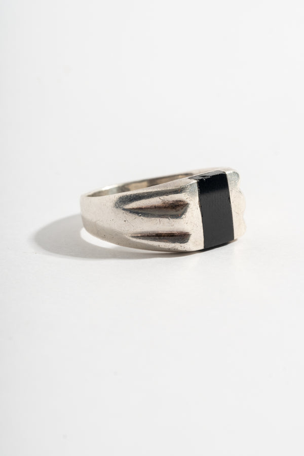Sterling Onyx Inlay Ring