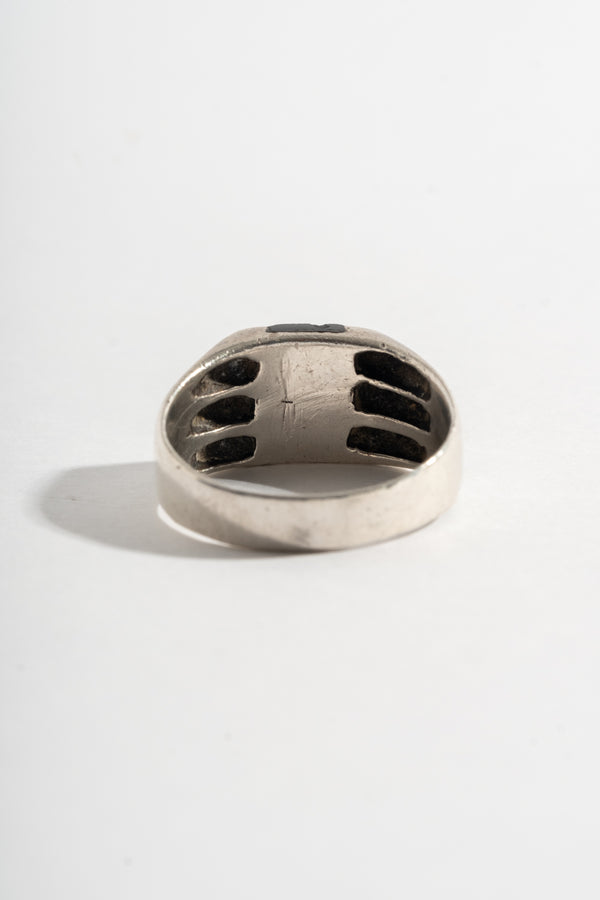 Sterling Onyx Inlay Ring