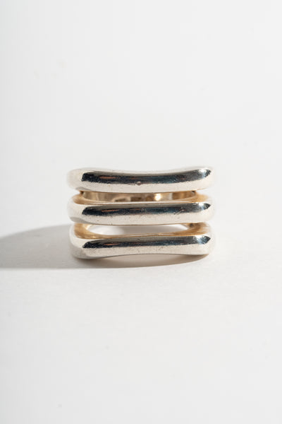 Sterling Open Triple Bar Ring
